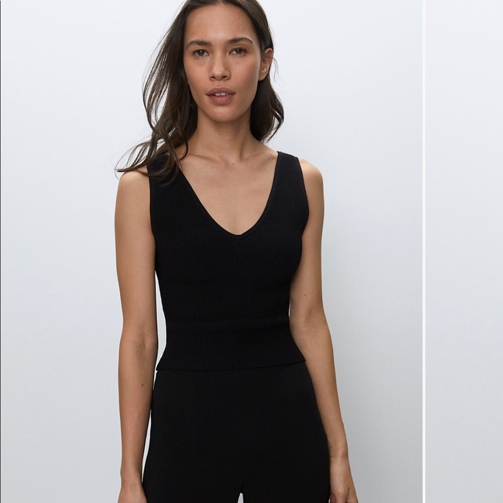 Babaton V Neck Sculpt Knit Tank